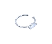 Oval Shaped CZ Stone Ear Cuff EC-1481